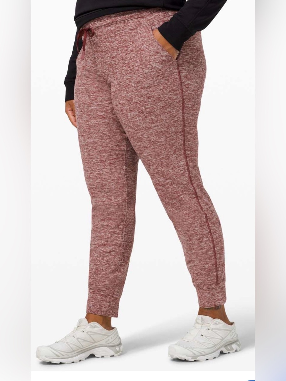 lululemon athletica Heathered Maroon/Burgundy Jogger Leggings Size 2